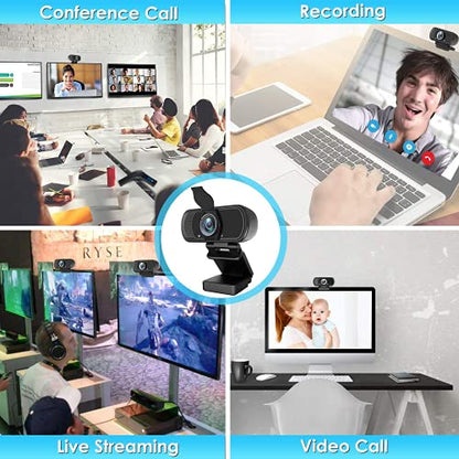 XPCAM HD 1080p Webcam with Microphone,USB Web Camera for Computer PC Laptop - color: webcam for pc (black)