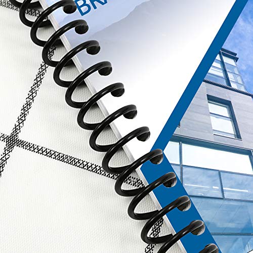 Rayson 5/16" Plastic Spiral Binding Coil, 40 Sheets Capacity, 4:1 Pitch 7.9mm Black Coil Binding Spines for Business and Educational Purposes, Pack of 100 - size: 5/16" (40 Sheets Capacity)