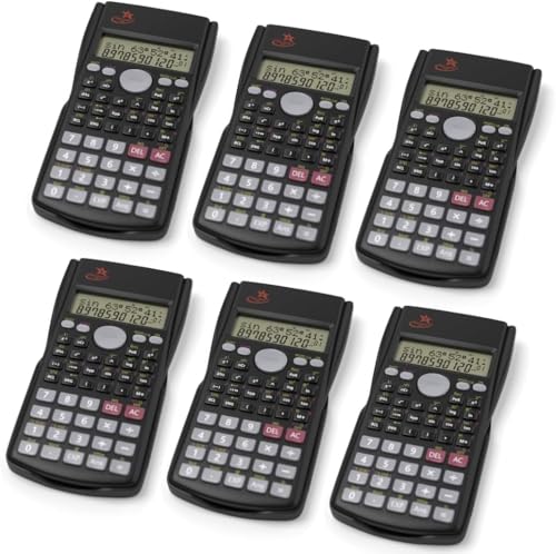 6-Pack SC-216 Non-Graphing Scientific Calculator, Middle/High School - style: 6 pack Bundle