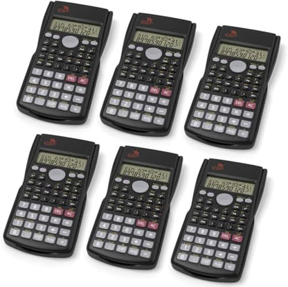 6-Pack SC-216 Non-Graphing Scientific Calculator, Middle/High School - style: 6 pack Bundle