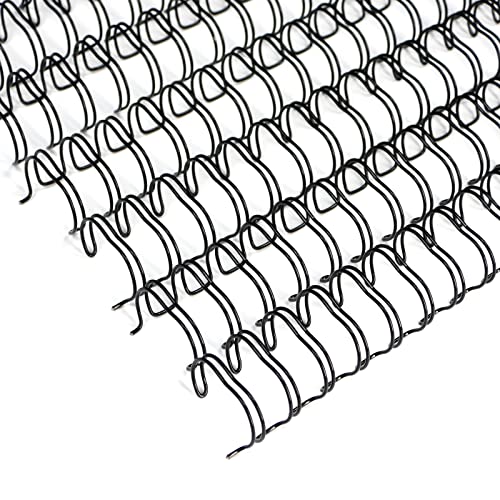 Rayson WR21159BK Wire Binding Spines, 2:1 Pitch Double Loop Binding Wires 5/8 Inch, 21-Loop Wire Ring Pack of 50 with Black - size: 5/8"