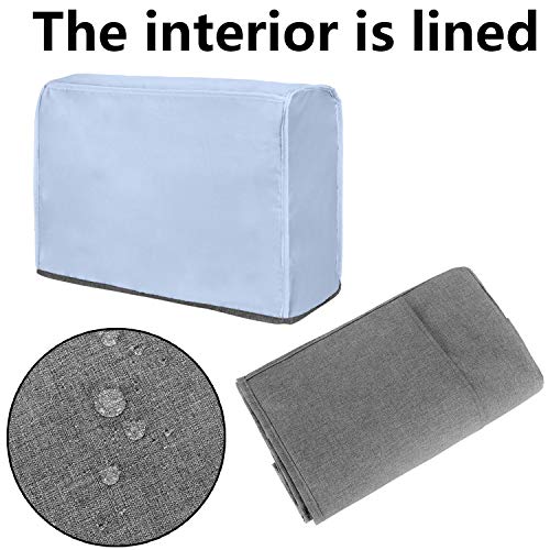 Luxja Sewing Machine Dust Cover Compatible with Brother & Singer, Gray | Cover with Pockets for Extra Accessories - color: Gray