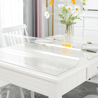 Warmstar Clear Table Cover Protector 14 x 24 Inch,1.5mm Thick Table Cover - size: 14" x 24"