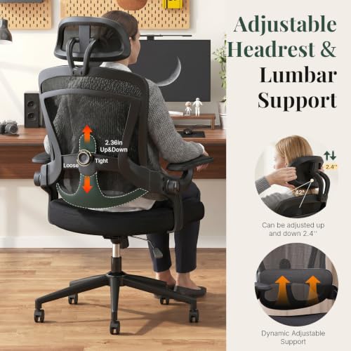 Ergonomic Home Office Chair, Computer Desk Chair, Mesh
