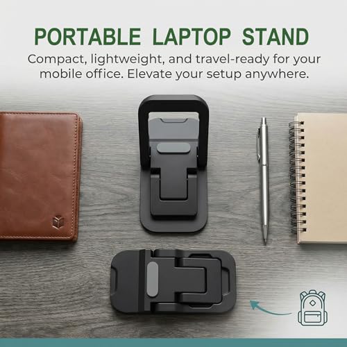 2PCS Laptop Stand, Portable Laptop Cooling Pad, Foldable Metal Keyboard Stand, Mini Keyboard Pillar (Silver,Two Gears) - color: Silver