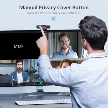 NexiGo HelloCam, 1080P Webcam with Windows Hello, True Privacy, Automatic Electronic Shutter, Computer Camera, Microphone, Facial Enhancement, HD USB Web Cam - style: Webcam with Windows Hello