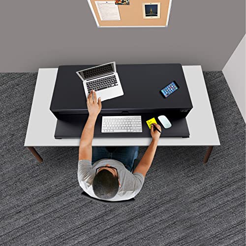 Stand Steady Flexpro Power 40 Inch Electric Standing Desk | Electric Height-Adjustable Stand up Desk | by Award Winning Holds 2 Monitors + Laptop! | Easy Quiet Adjustments! (Black) (40") - size: 40 Inch