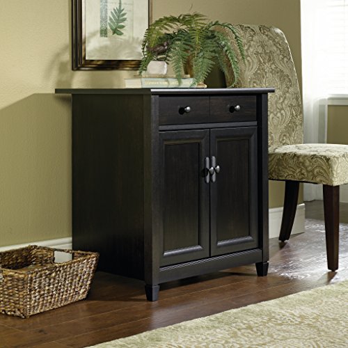 Sauder Edge Water Utility Stand, Versatile Storage Solution, Ideal Home Storage Cabinet - Estate Black Finish - color: Estate Black