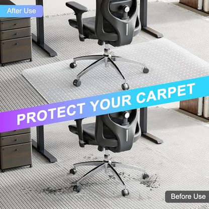 Vicwe Office Chair Mat for Carpet, 32'' x 55'' Heavy Duty Desk Chair Mat - size: 32"x55"