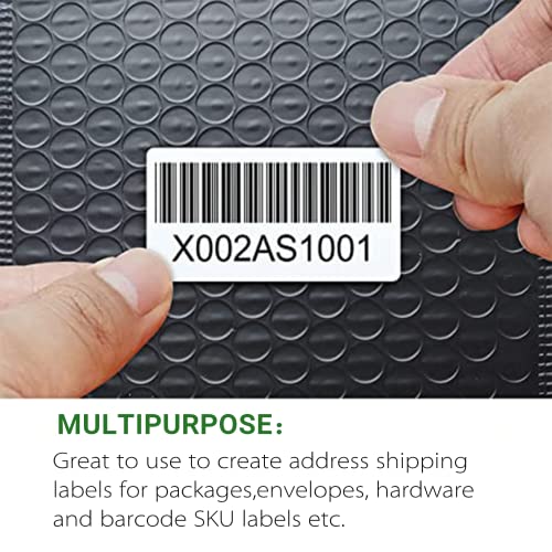Hybsk 2x1 inch Direct Thermal Labels for Barcodes, Address, Compatible with Rollo Label Printer & Zebra Desktop Printers (2"x1",White) - color: 1 Roll White, size: 2"x1"