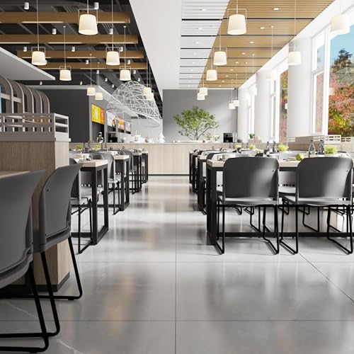 Flash Furniture Hercules Stack Chair, Black | Sled Base, Powder Coated, Contoured, 880 LBS. Weight Capacity - color: Grey, size: Set of 1