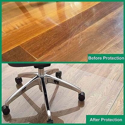 Office Chair Mats for Hardwood Floor PVC Clear Chair Mat 22" 24" 28" 30" 32" 34" 36" 38" 40" 42" 44" 46" 48" 50" 52" 54" 60" Width 0.06" Thick Easy Rolling Desk Chair Mat for Bedroom(16X96 in) - size: 16X96 in
