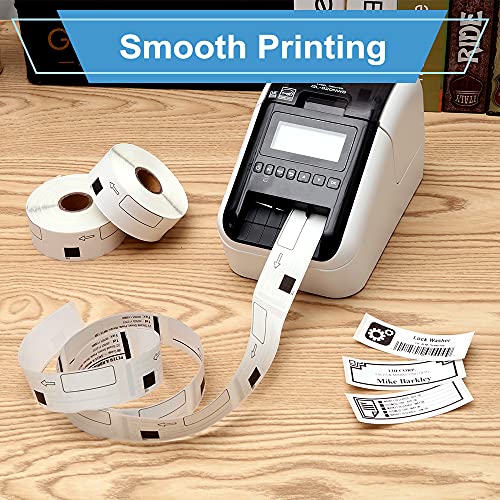 6 Rolls Compatible with Brother DK-1201 Standard Address Labels Die-Cut 1.1" x 3.5" (29mm x 90mm) for QL 600 550 810w Label Printers, 400 Labels/Roll - size: 1.1 in x 3.5 in, style: Die cut label 6 rolls