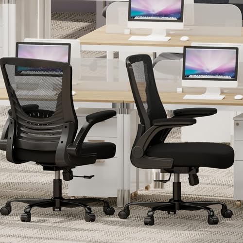 Ergonomic Office Chair, Comfy Mesh Desk Chair with Flip-up Armrests