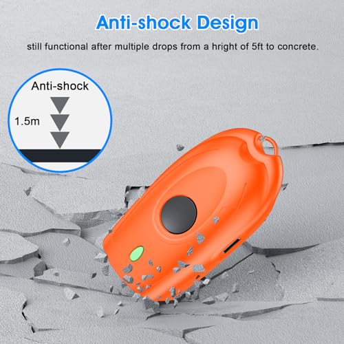 Symcode Bluetooth Barcode Scanner Mini 1D Small Wireless Bar Code Scanner 3-in-1 Bluetooth & 2.4G Wireless & USB Wired Barcode Scanner with Android,iOS,Computers,Windows - color: 1D Laser Orange