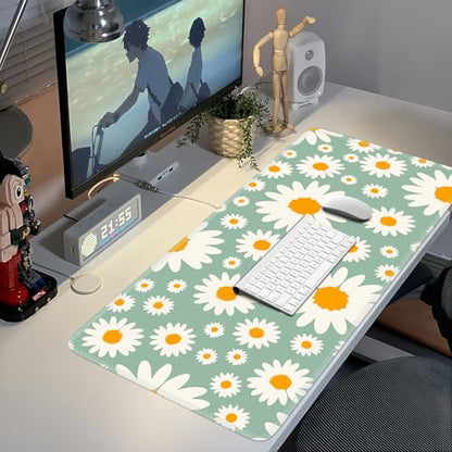 iCasso Desk Mat, Desk Matt for Desktop, Cute Desk Pad Mat, Daisy - color: Daisy