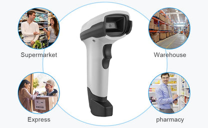 Barcode Scanner Wireless, Bluetooth Barcode Reader with Stand 3 in 1 Bluetooth & 2.4G Wireless & USB Wired Connection 1D&2D&QR&PDF417 Data Matrix Handheld Bar Code Scanners - size: 2D-2209WT-Wireless