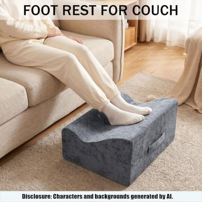 Large Foot Rest for Under Desk at Work, Footrest with Washable Cover for Office,Multifunctional Home Footrest,Dark Gray+AA - color: Dark Gray+aa