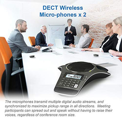 VTech VCS702 ErisStation DECT 6.0 Conference Phone - size: 2 microphones, style: Wired Base