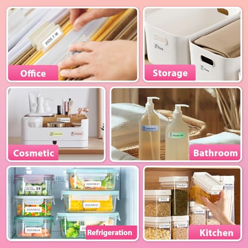 Label Maker Machine with 1 Tape N12 Bluetooth Label Printer, Pink - color: Pink