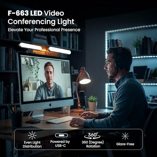 Monitor Light Bar for Computer & Laptop – Remote&Touch Control, Streaming Video Light, Adjustable Key Light for Desk & Zoom Meetings, Screen Lamp with Remote Control, USB Powered Computer Light