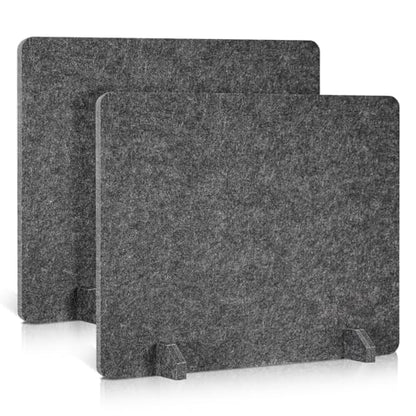 2 Pack Acoustic Desk Dividers, 24" x 20" (Dark Gray) | Freestanding Privacy Panels Set with Noise - Reducing Design Cubicle Sound Proof, Ideal for Office, Classroom, and Home - color: Dark Gray, size: 2 Pack