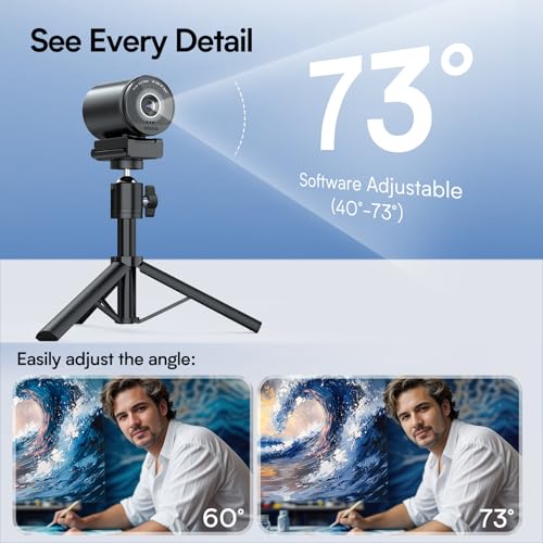 EMEET SmartCam S800-4K Webcam with Tripod for Streaming, Sony 1/2'' Sensor - style: S800 1/2" Sensor with Tripod