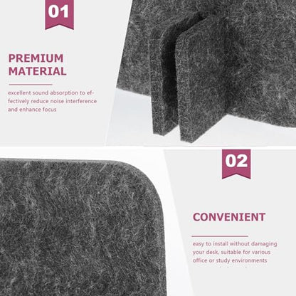 Acoustic Desk Divider Felt Desk Divider Panel for Office Home Privacy Screen Workspace Separation Under Table Board Classroom Accessories