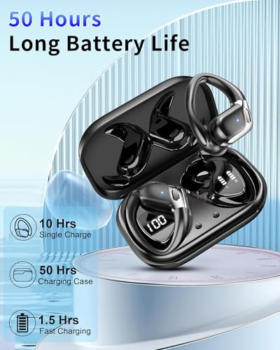 Wireless Earbuds, 2026 Bluetooth 5.4 Headphones, ENC Noise Canceling Mic - color: DarkSlateGrey