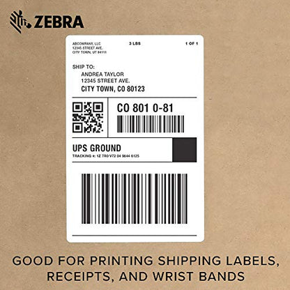ZEBRA GK420d Direct Thermal Desktop Monochrome Printer Print Width of 4 in USB Serial and Parallel Port Connectivity GK42-202510-000