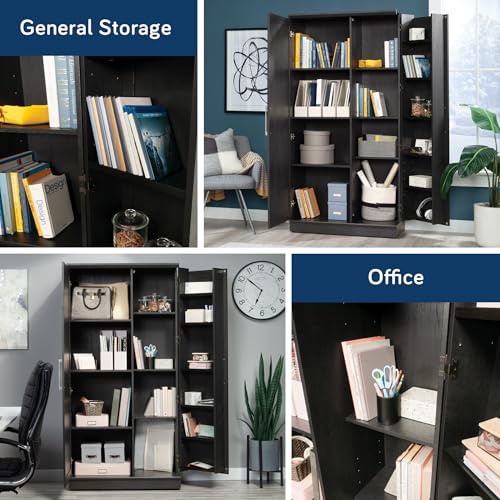 Sauder HomePlus Storage Cabinet, Raven Oak Finish - color: Raven Oak Finish