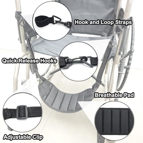 Wheelchair Footrest Hammock, Adjustable Hanging Foot Sling for Foot Rest Replacement, Wheelchair Accessories Leg Rest Support Strap - style: Wheel Chair Foot Hammock