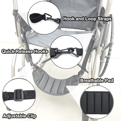 Wheelchair Footrest Hammock, Adjustable Hanging Foot Sling for Foot Rest Replacement, Wheelchair Accessories Leg Rest Support Strap - style: Wheel Chair Foot Hammock