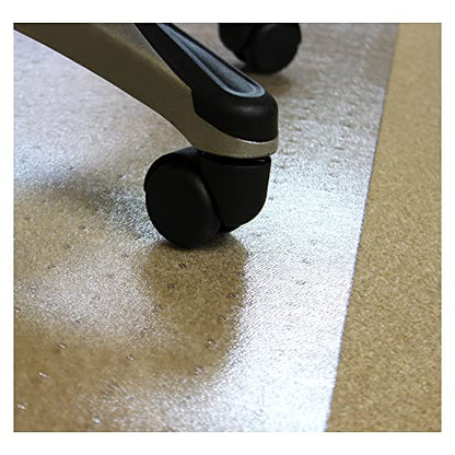 Marvelux Durable Office Chair Mat, Rectangular with Lip for Low and Standard Pile Carpets, 36" x 48", Transparent Carpeted Floor Protector, Shipped Flat, Eco-Friendly Enhanced Polymer - size: 36" x 48" (With Lip)