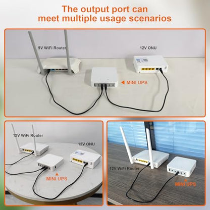 Mini UPS Uninterrupted Power Supply 13200mAh 48.84Wh Lithium ion Backup Battery with DC 19V/12V/9V/5V Output for Wireless Router, Modem, LED Light, CCTV Camera, Smartphone More Support Solar