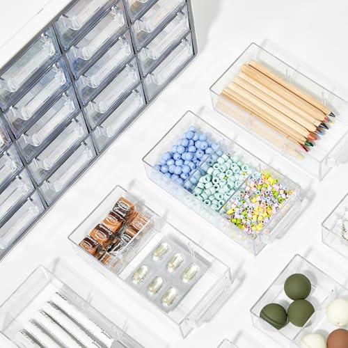 Blue Ginkgo 20-Drawer Cabinet Dividers, 20-Pack - color: Clear, size: 20 Drawer