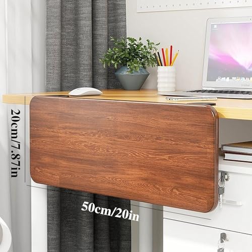 20 x 7.8 Inch Adjustable Ergonomic Clamp-On Desk Extender Tray, Brown - color: Brown
