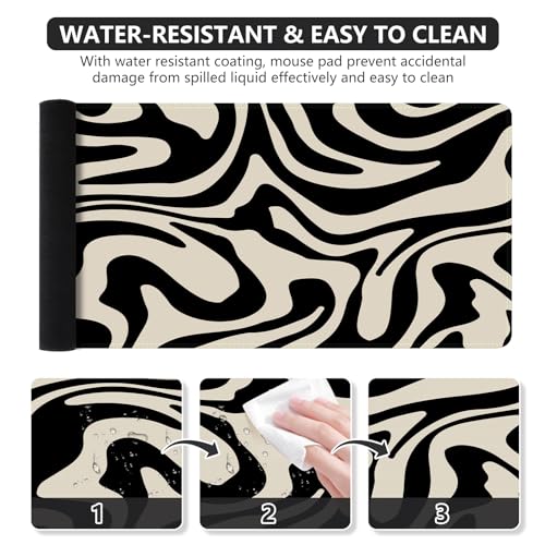 iCasso Desk Mat,Cute Desk Pad Mat,Black Topographic - color: Black Topographic
