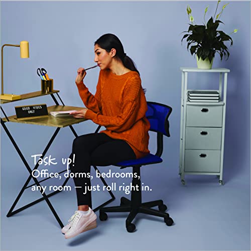 Urban Lifestyle Swivel Mesh Desk Chair, Navy 21D x 21W x 33H in - color: Navy