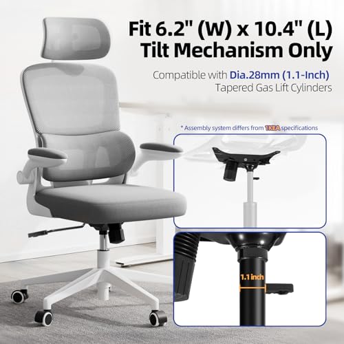 Heavy Duty 500lbs Office Chair Replacement Parts, Swivel Tilt Control Mechanism with 6.2" (W) x 10.4" (L) Mounting Holes, Chair Base for Executive and Gaming Chairs, Black