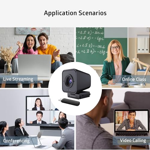 TOALLIN 1080P HD Wireless Webcam for PC, Built-in Noise-Canceling Mic | Wireless Computer Camera for Video Conferencing, Live Streaming and Online Video Calls