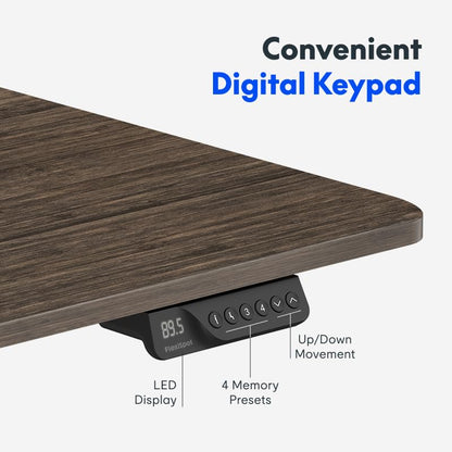 FLEXISPOT Standing Desk with Monitor Riser & Cable Management - color: Black Walnut, size: 71x32"