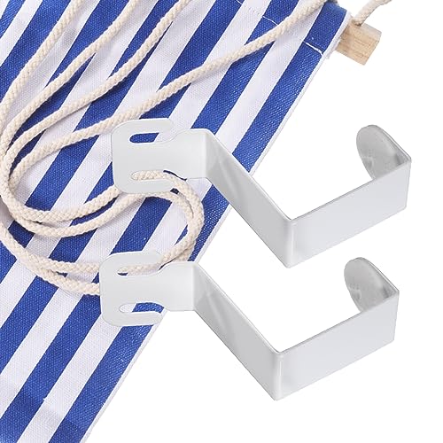 PATIKIL Foot Hammock Under Desk, Adjustable Foot Rest Sling with Hooks Portable Desk Footrest for Airplane Travel Home Office, Blue White Style 1 - color: Blue