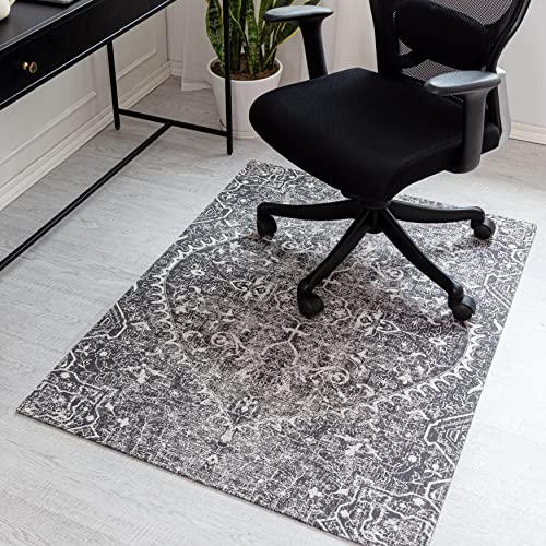 Anji Mountain Rug'd Office Chair Mat for Carpet & Hardwood Floor - Jacquard Woven, Anti-Slip Backing, Low Pile, Floor Protector Desk Chair Mat, Office Rugs for Rolling Chairs (La Cienega - 36" x 48") - color: La Cienega, size: 36" x 48"