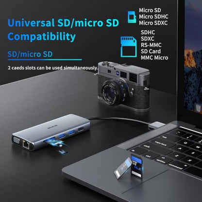 MOKiN MacBook Pro Docking Station for Dual Monitor, 12 in 2 HDMI Adapter