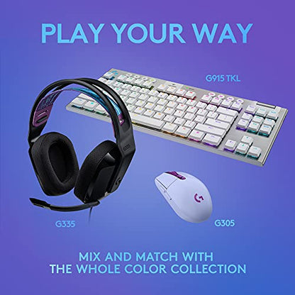 Logitech G335 Wired Gaming Headset (with Flip to Mute Microphone) - Black - color: Black, style: Wired