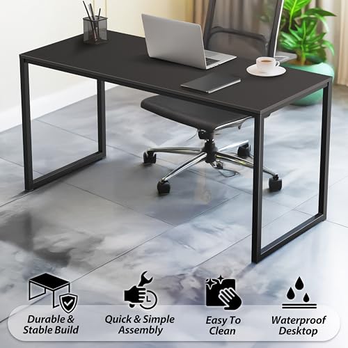 SHW Mission 40-Inch Home Office Computer Desk, Black - color: Black, size: 40-Inch