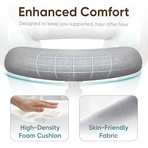 ETONEX Office Chair with Ergonomic Mid Back Cushion Lumbar Support Adjustable Swivel Rolling Computer Gaming Desk Chair Comfy Mesh Seat Wheels Home Executive Use (1, Grey) - color: Grey