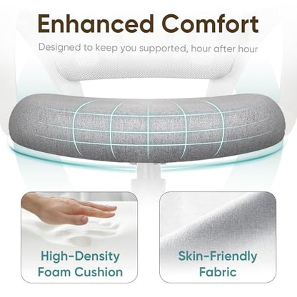 ETONEX Office Chair with Ergonomic Mid Back Cushion Lumbar Support Adjustable Swivel Rolling Computer Gaming Desk Chair Comfy Mesh Seat Wheels Home Executive Use (1, Grey) - color: Grey