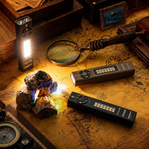 PowerTac Quad 2000 Lumen Flashlight, 4-in-1 Flat Design | USB-C Rechargeable, Multi-Light EDC Light (Flat Desert Earth) - color: Flat Desert Earth